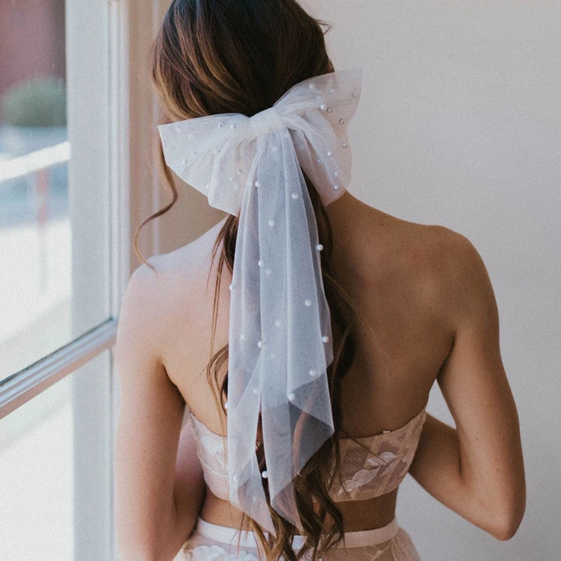 Wedding Bridal Bow Veils Princess White Veil Hairpins with Pearl New Spring Women Two-Layers Mesh Bow Hair Clips Gift 2023 New
Wedding Bridal Bow Veils Princess White Veil Hairpins with Pearl New Spring Women Two-Layers Mesh Bow Hair Clips Gift 2023 New