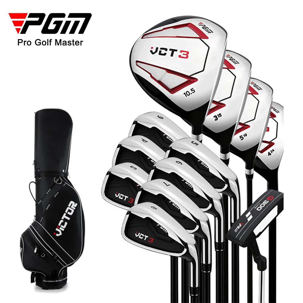 

PGM Men's Golf Clubs Sets Complete Beginner's Full Golf Club Set Rod Titanium VCT Third Generation Right Handed MTG031 9/12 Pcs