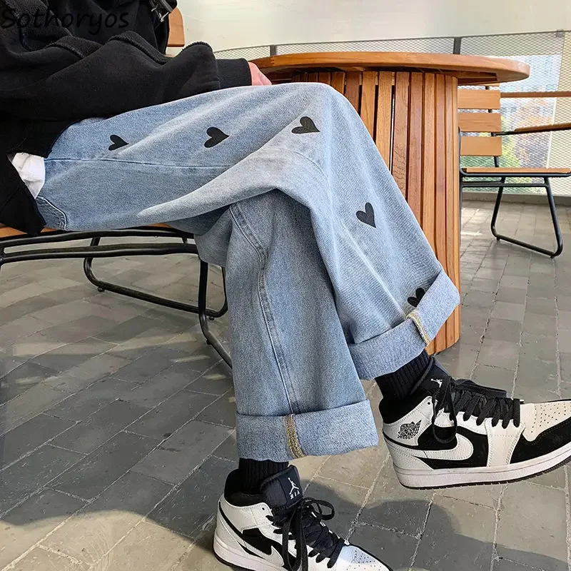 Stylish S-5XL Denim Jeans Women Simple Casual Straight Mopping Harajuku Heart Print Loose Chic High Street Hot Sale Trousers
Stylish S-5XL Denim Jeans Women Simple Casual Straight Mopping Harajuku Heart Print Loose Chic High Street Hot Sale Trousers