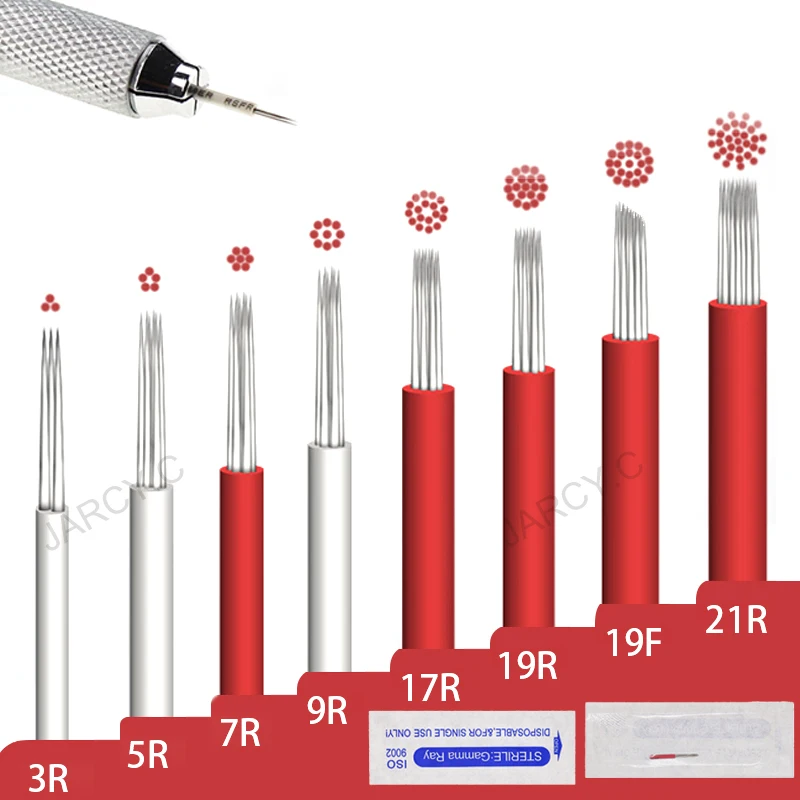 50Pcs Fog Eyebrow Tattoo Needle Microblading Shading Round Needle Permanent Makeup 3/5/7/9/17/19/21R Blade For Manual Tattoo Pen
50Pcs Fog Eyebrow Tattoo Needle Microblading Shading Round Needle Permanent Makeup 3/5/7/9/17/19/21R Blade For Manual Tattoo Pen