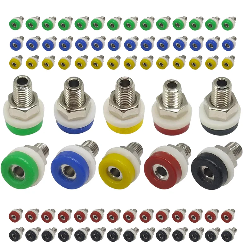 

40/200pcs 2mm Banana Socket Binding Post Nut Banana Plug Jack ConnectorTest Hole DIY Parts Electrical Terminal