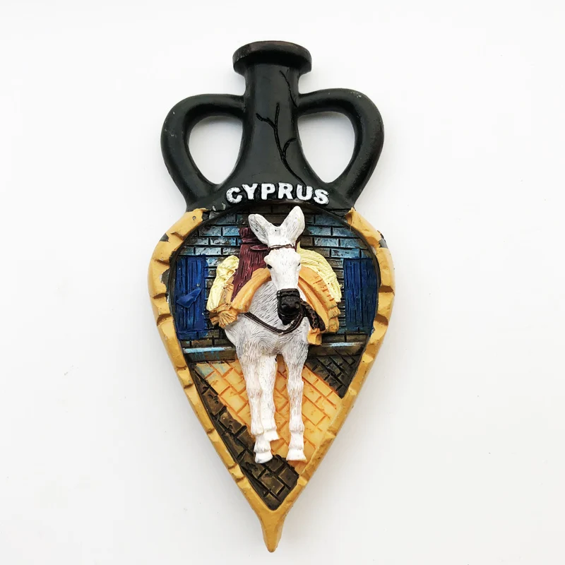 Fridge magnet Cyprus pottery jar donkey shaped decoration resin refrigerator magnet tourist souvenir handicraft message post
Fridge magnet Cyprus pottery jar donkey shaped decoration resin refrigerator magnet tourist souvenir handicraft message post