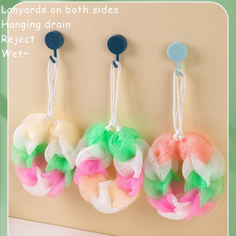 

1/ 2 PCs Random Color Nylon Bath Brush Scrub Back Scrubber Washcloth Mesh Shower Bath Body Massage Brush Bathroom Sponges Brush