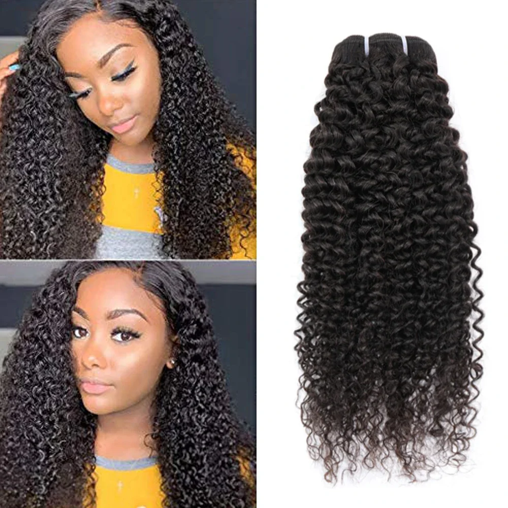

Brazilian Afro Kinky Curly Bundles 1/3PCS Human Hair Extensions Unprocessed Virgin Hair 100% Human Hair Jerry Curl Weave Bundles