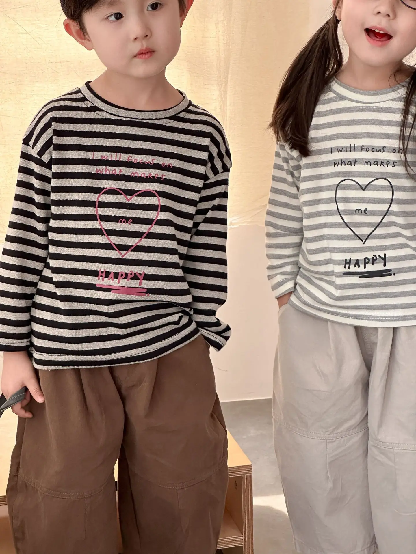 2025 Autumn New Children Long Sleeve T Shirts Cotton Girls Loose Striped Bottoming Shirt Boys Versatile Casual Tops Kids Clothes 16 Sf5e72aba02c64c2e8fb51d00b0e6a0fc3