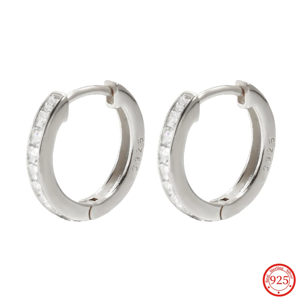 925 Sterling Silver Earrings for Women Shiny Zircon Hoop Earrings Unique Design Charm Ear Jewelry Accessories
925 Sterling Silver Earrings for Women Shiny Zircon Hoop Earrings Unique Design Charm Ear Jewelry Accessories
