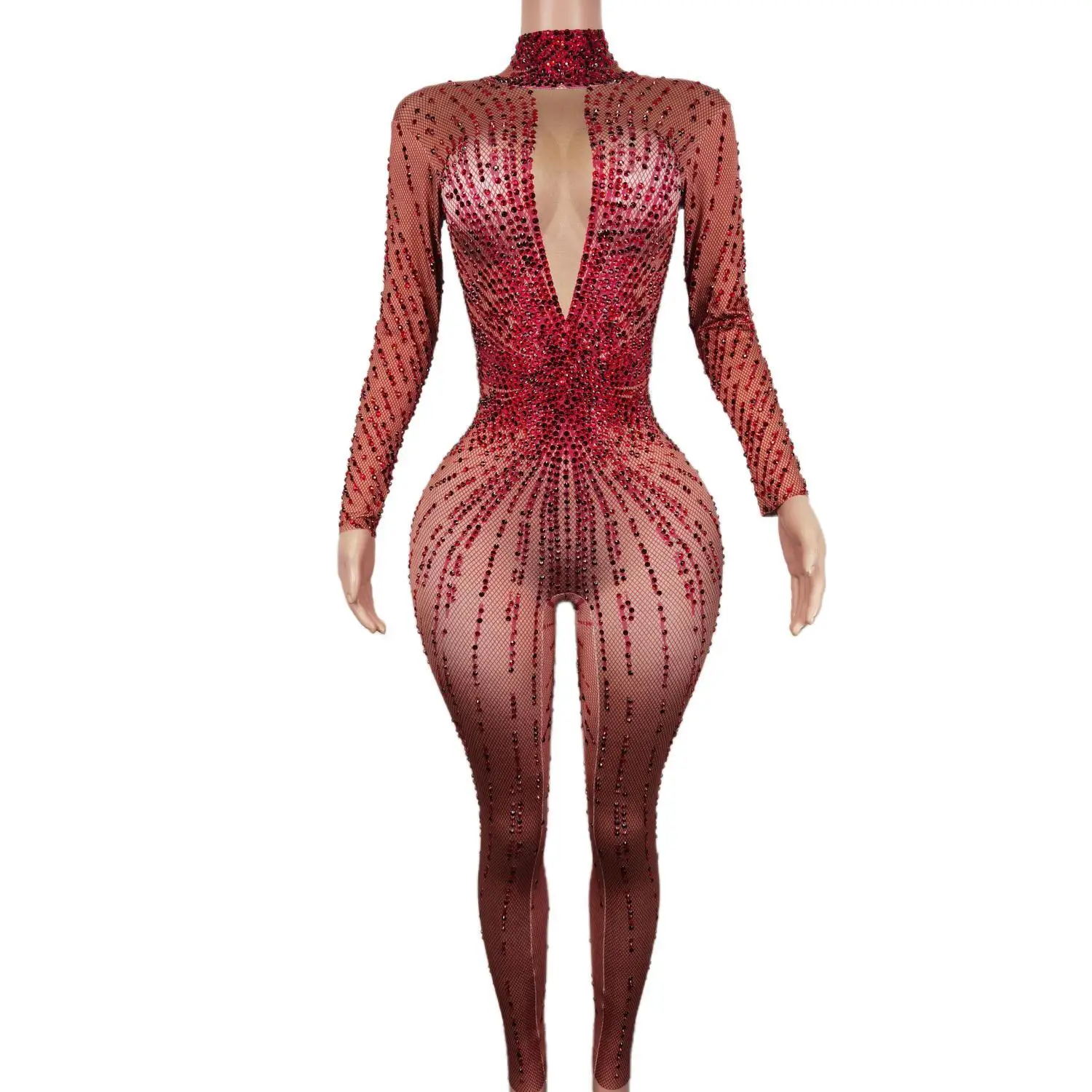 Red Rhinestones Jumpsuit Sparkly Crystals Stretch Leotard Bodysuit Sexy Nightclub Women Singer Stage Outfit Costumes Hongyanhua
Red Rhinestones Jumpsuit Sparkly Crystals Stretch Leotard Bodysuit Sexy Nightclub Women Singer Stage Outfit Costumes Hongyanhua