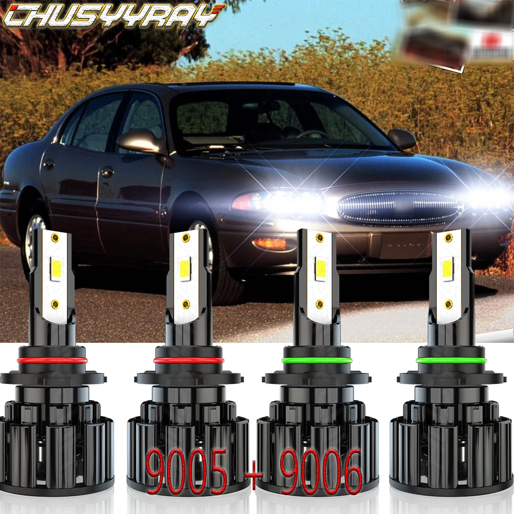 CHUSYYRAY Car Lights Compatible For Buick LeSabre 2000-2005 4x 9005 9006 Hi/Lo Beam Bulbs Combo 6014K Pure White Car accsesories
CHUSYYRAY Car Lights Compatible For Buick LeSabre 2000-2005 4x 9005 9006 Hi/Lo Beam Bulbs Combo 6014K Pure White Car accsesories