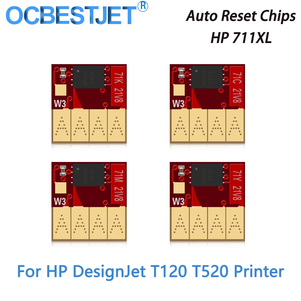 4 шт. чип автосброса для HP 711 711XL для HP711, сменный чип для картриджа с чернилами ARC для струйного принтера HP DesignJet T120 T520
4 шт. чип автосброса для HP 711 711XL для HP711, сменный чип для картриджа с чернилами ARC для струйного принтера HP DesignJet T120 T520