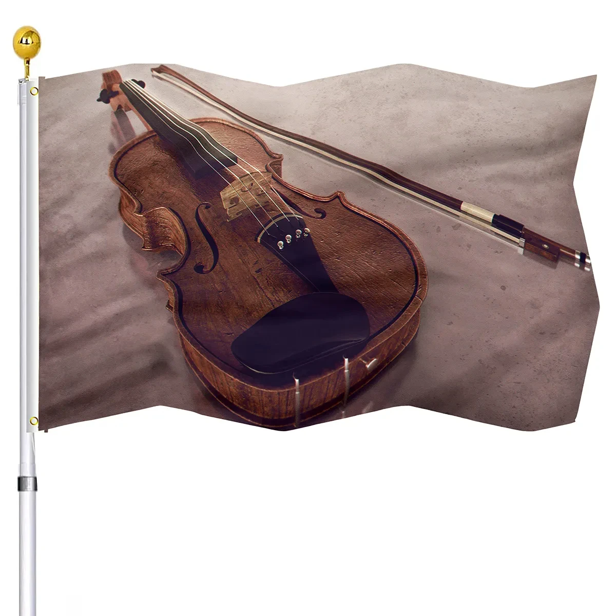 Vintage Violin Music Notes Flag Double Stitched Outdoor Flags Banners with Brass Grommets for Wedding Party House Indoor Decor
Vintage Violin Music Notes Flag Double Stitched Outdoor Flags Banners with Brass Grommets for Wedding Party House Indoor Decor
