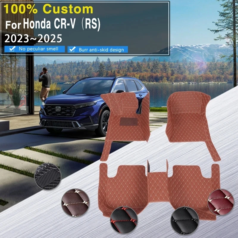 

For Honda CR-V CRV CR V RS 2023 2024 2025 Car Floor Mats Non-hybrid Auto Waterproof Alfombra Para Auto Car Accessories Interior