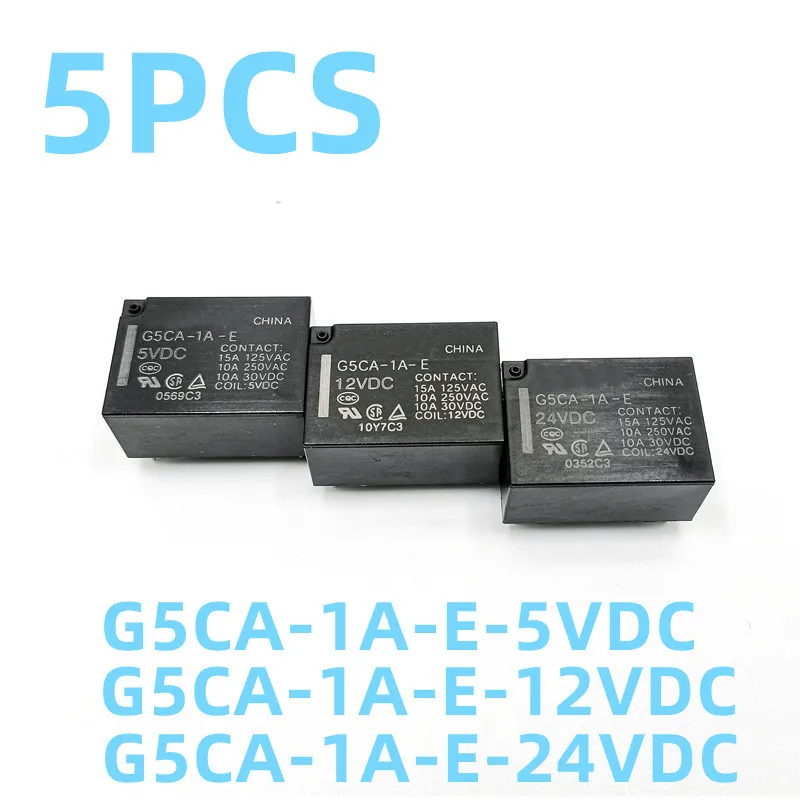 

New Relays 5PCS Relays G5CA-1A-E-5VDC G5CA-1A-E-12VDC G5CA-1A-E-24VDC 4Pin 10A Power Relay