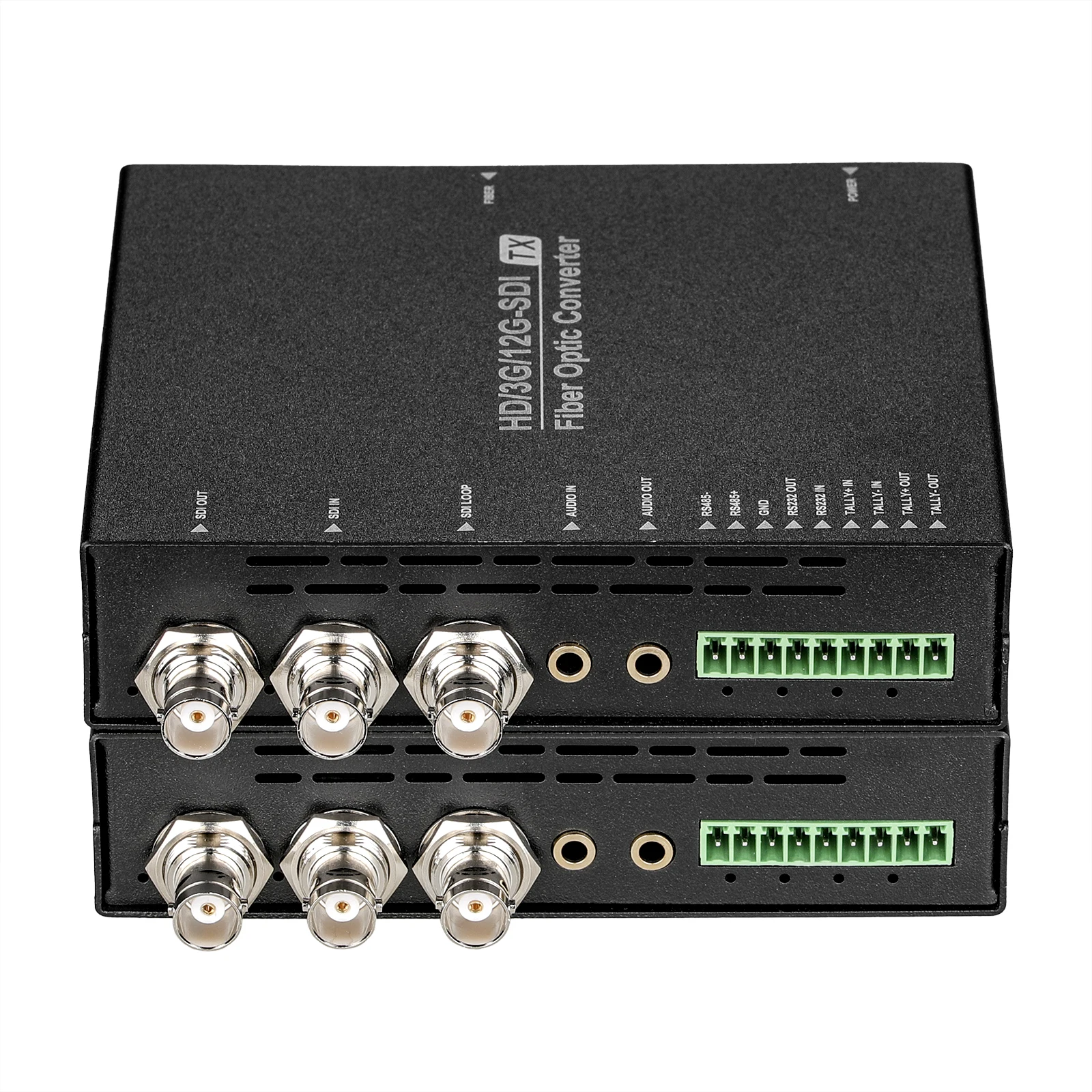 

12G SDI Video Over Optical Fiber Converter Extender Compatible with 12G/6G/3G/HD/SD-SDI Video