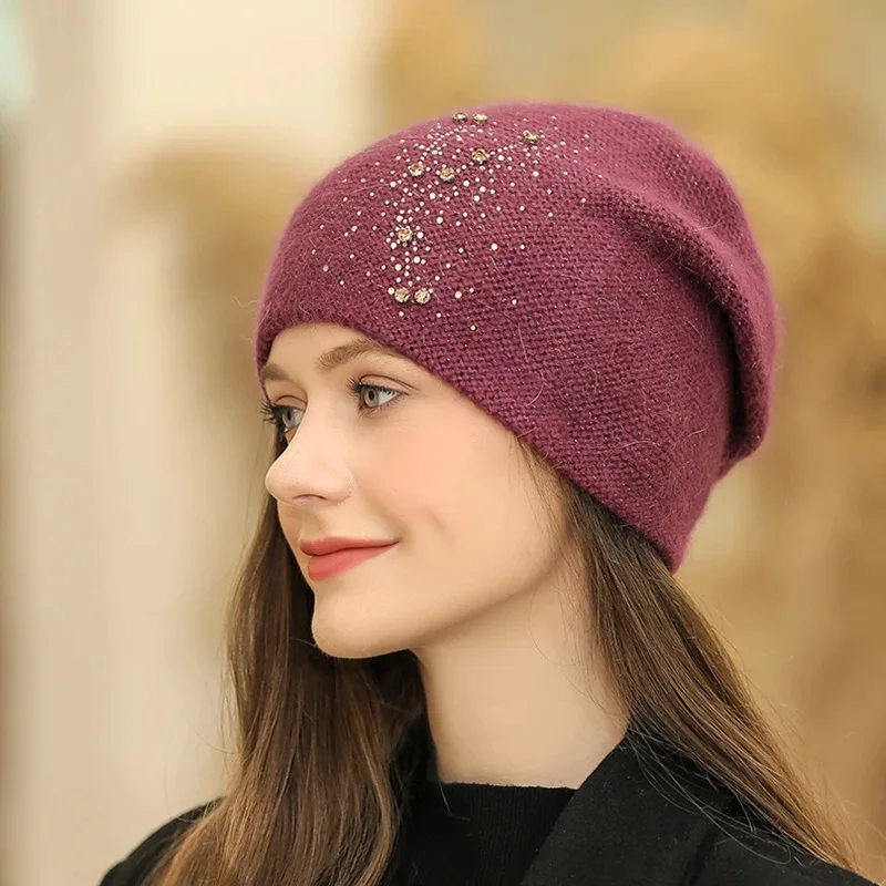 Rabbit Fur Blend Winter Beanie - Luxury Fashion Hat for Women 21 Sf5f0dba4e93346a2bb5ebf019eac8228n