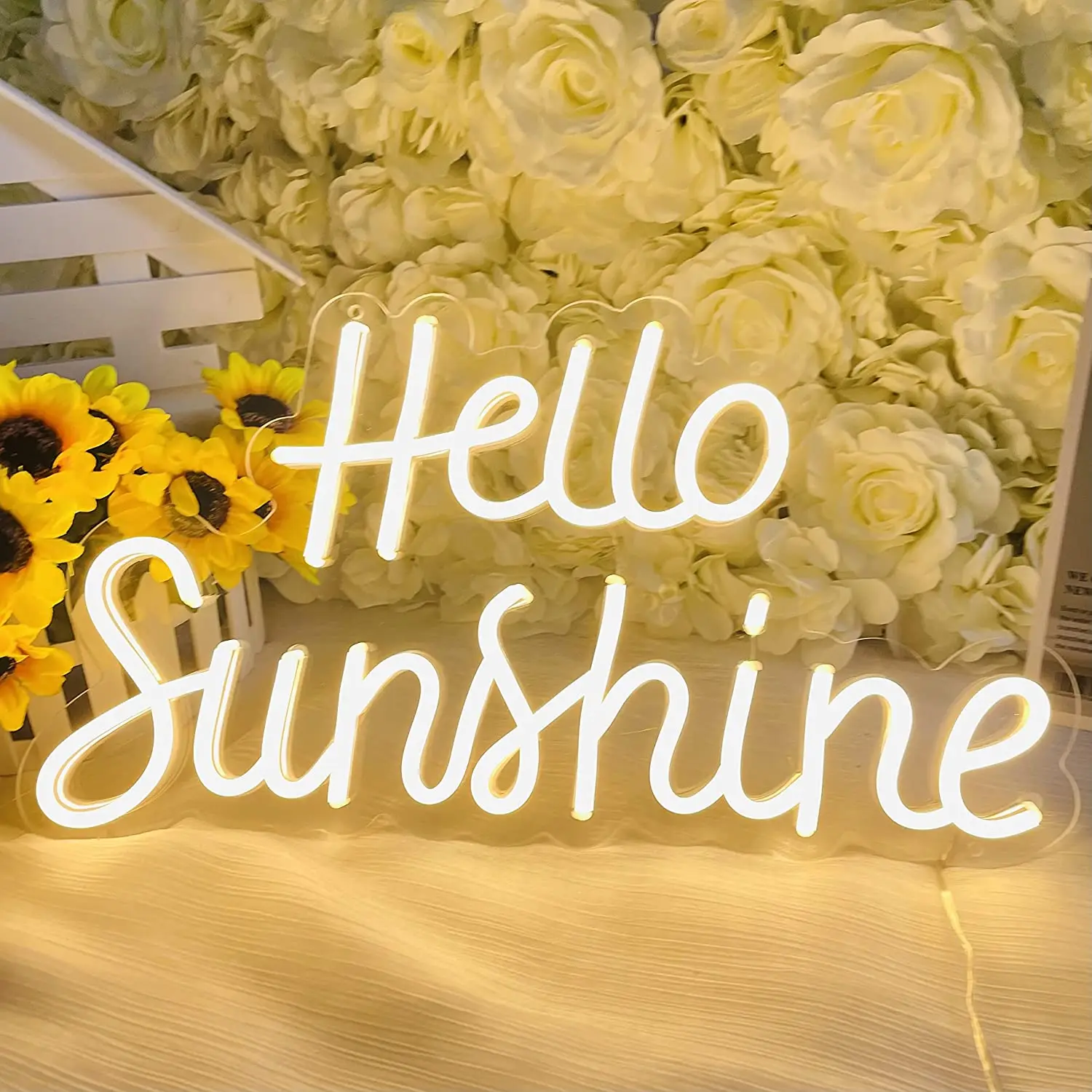 CHUANQI Hello Sunshine Custom Neon Sign Warm Bedroom Home Lamp for Girls Birthday Holiday Gift Night Light ART Wall Decoration
CHUANQI Hello Sunshine Custom Neon Sign Warm Bedroom Home Lamp for Girls Birthday Holiday Gift Night Light ART Wall Decoration