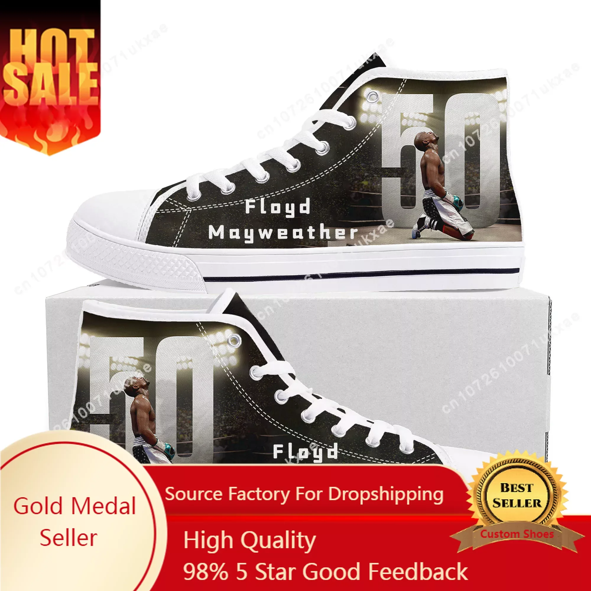 

F-Floyd M-Mayweather U-Undefeated B-Boxing High Top Sneakers Mens Womens Teenager Canvas Sneaker Casual Shoes Customize Shoe