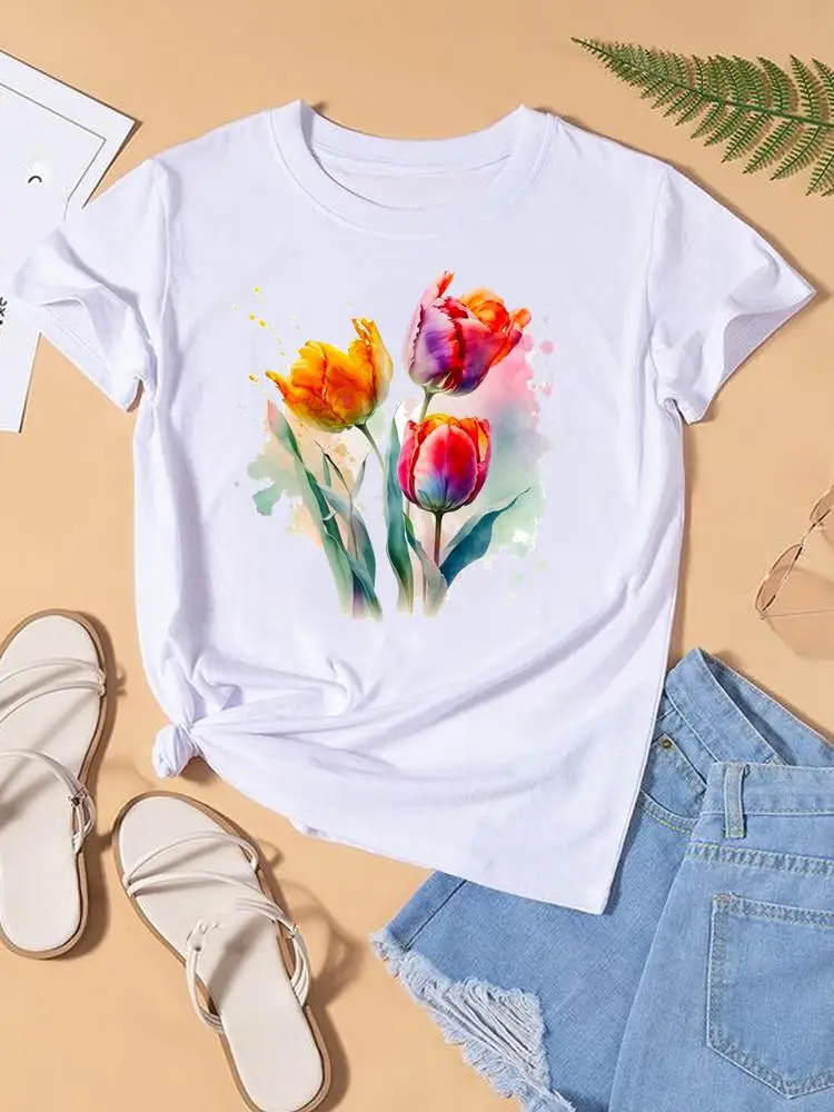 Watercolor Flower Floral 90s Graphic T-shirt Women Top Lady Female Shirt Tee Short Sleeve Print Fashion O-neck Clothing Clothes
Watercolor Flower Floral 90s Graphic T-shirt Women Top Lady Female Shirt Tee Short Sleeve Print Fashion O-neck Clothing Clothes