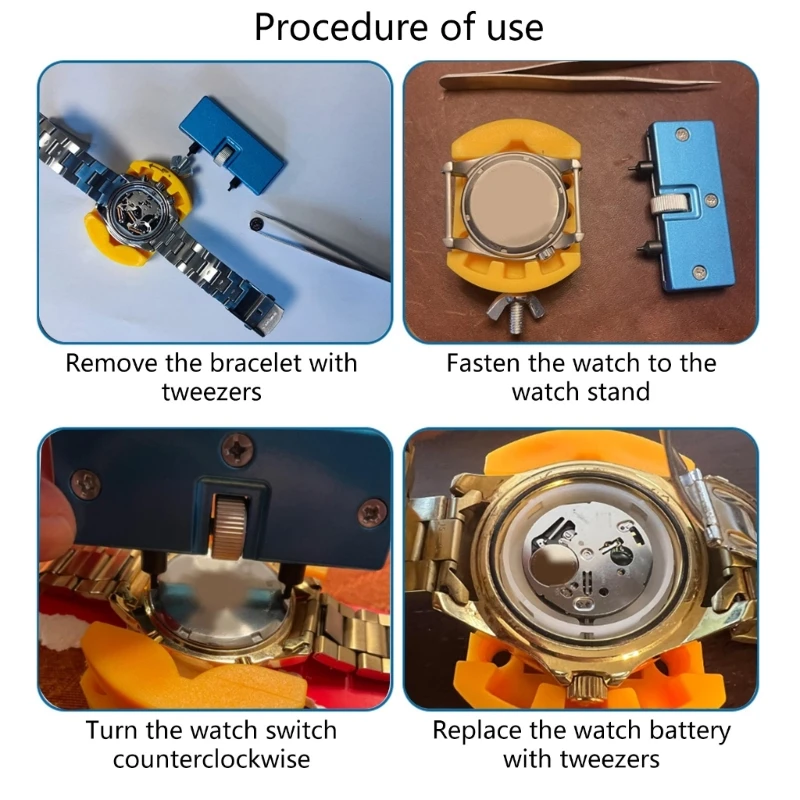 

Профессиональный набор инструментов для ремонта часов, универсальный инструмент для замены батареи для часов с пинцетом 13-58