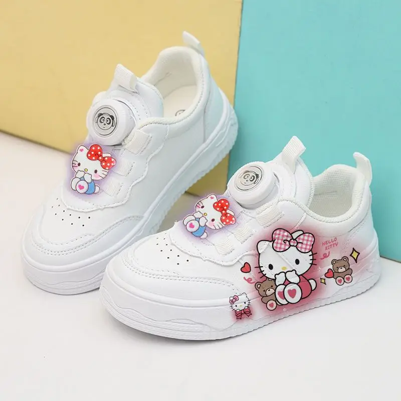 Kawaii Sanrio Anime Sneakers Cute Hello Kittys Cartoon Luminous Badge Rotating Buttons Non-Slip Little White Shoes Gift for Kids
Kawaii Sanrio Anime Sneakers Cute Hello Kittys Cartoon Luminous Badge Rotating Buttons Non-Slip Little White Shoes Gift for Kids
