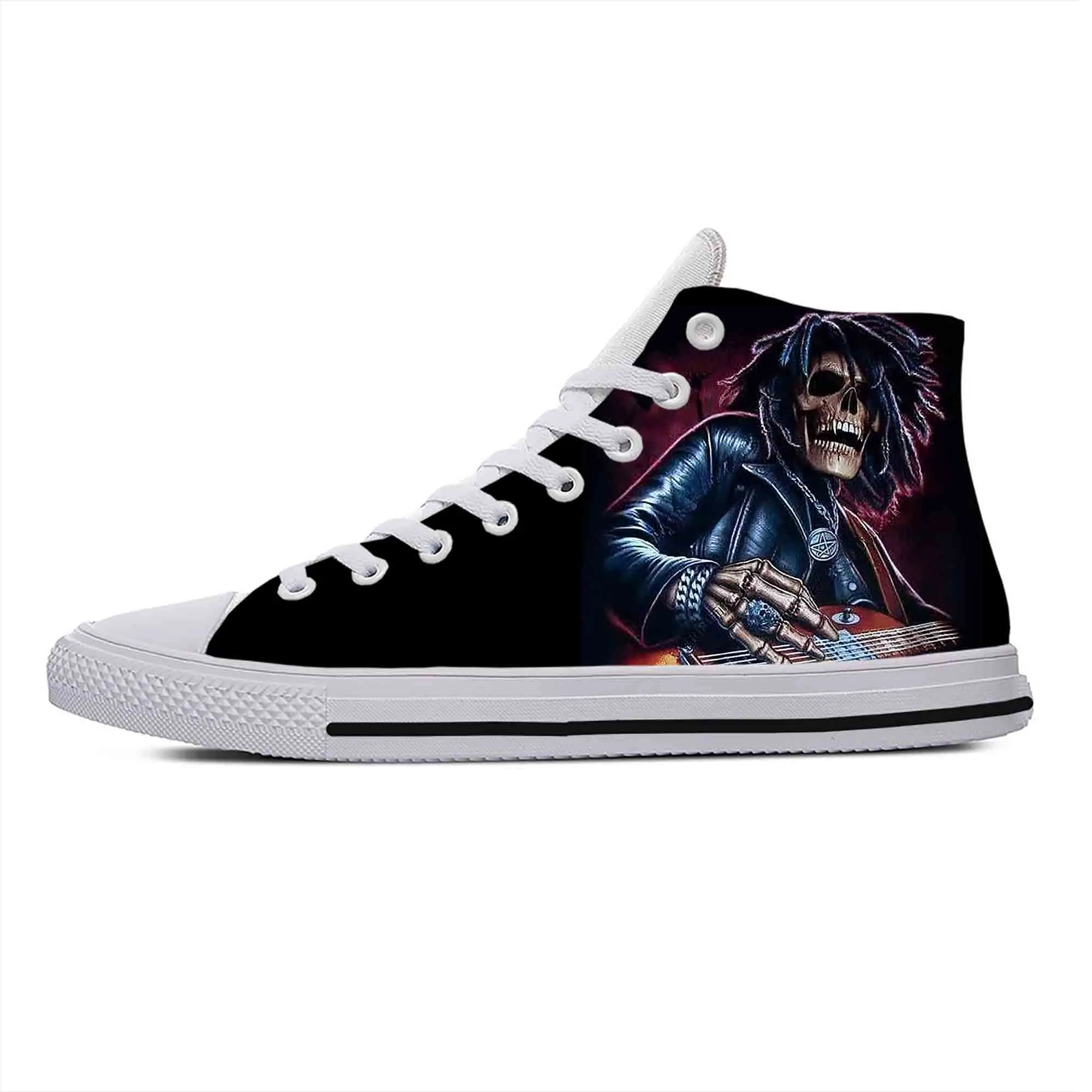 Heavy Metal Rock Skull Guitar Grim Reaper Gothic Casual Cloth Shoes High Top Comfortable Breathable 3D Print Men Women Sneakers
Heavy Metal Rock Skull Guitar Grim Reaper Gothic Casual Cloth Shoes High Top Comfortable Breathable 3D Print Men Women Sneakers