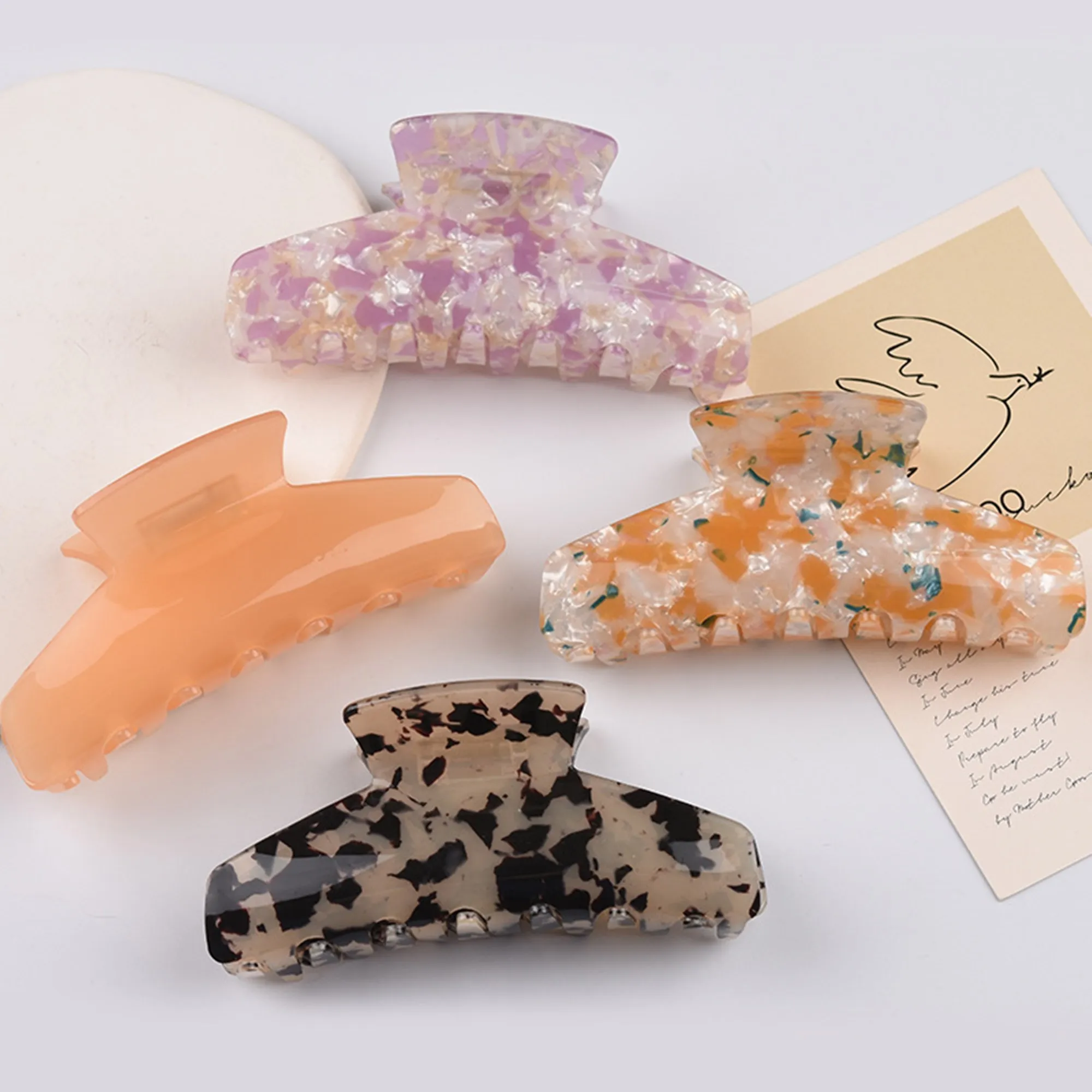 2pcs/lot 5.3cm fashion large acetic acid clip broken color ponytail clip diy hair accessories
2pcs/lot 5.3cm fashion large acetic acid clip broken color ponytail clip diy hair accessories