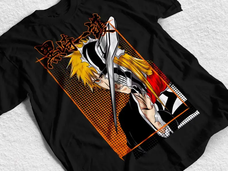 

Ichigo Kurosaki Bleach Shirt, Hollow, Anime Clothing