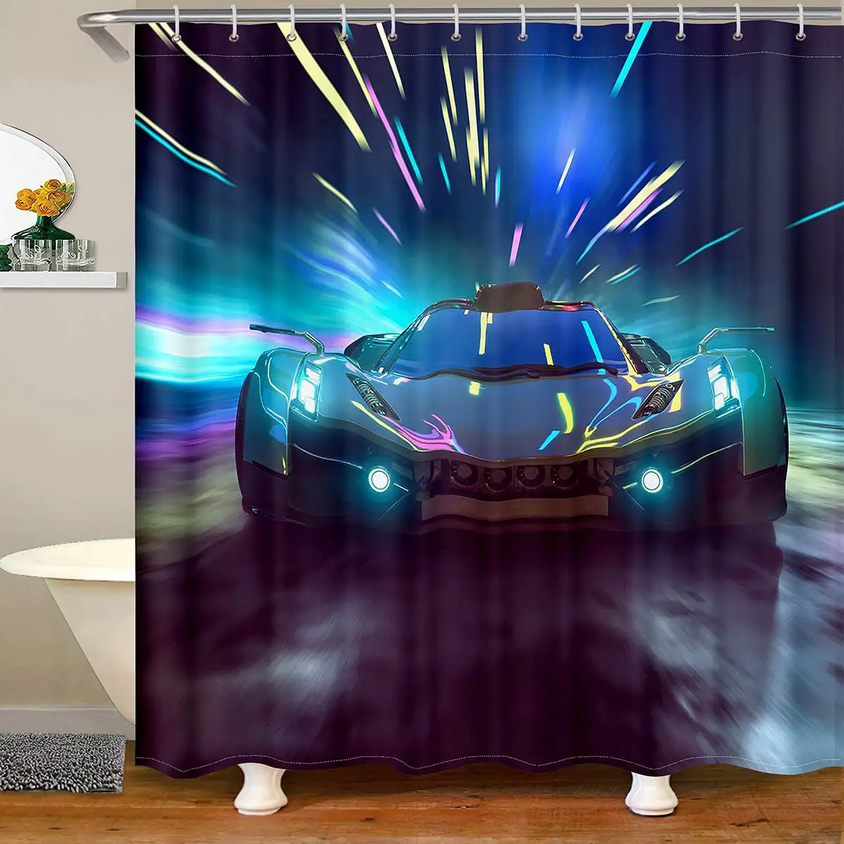 Cool Race Car Bathroom Shower Curtain Sports Car Sports Shower Curtains Automobile Speed Racing Car Shower Curtain Waterproof
Cool Race Car Bathroom Shower Curtain Sports Car Sports Shower Curtains Automobile Speed Racing Car Shower Curtain Waterproof
