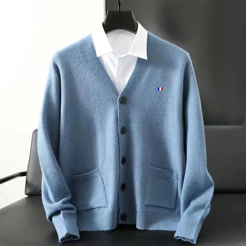 Cashmere Blend Cardigans Knitwear Sweater Luxury Men's Clothing Winter Male Coat Korean Popular Christmas Sweater Wool Jacket
Cashmere Blend Cardigans Knitwear Sweater Luxury Men's Clothing Winter Male Coat Korean Popular Christmas Sweater Wool Jacket