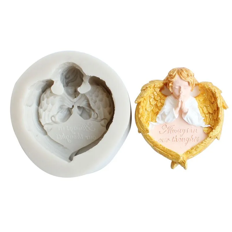 

Angel Silicone Mold Heart Shape Cupid Design Fondant Cake Chocolate Top Decoration Dessert Pastry Confectionery Kitchen Baking