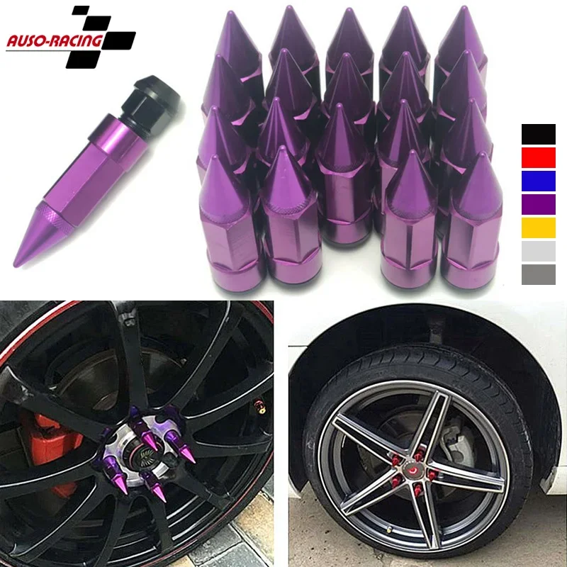 

Racing Composite Nut Anti Theft Wheel Lug Nut Bolt With Spikes Extended Tuner Wheels Rims Lug Nuts M12X1.5/M12X1.25