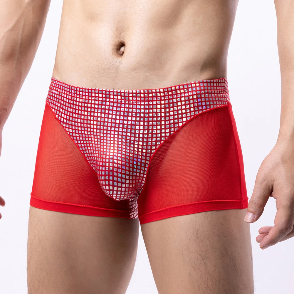Men Boxer Briefs Sexy Underwear Glossy Patchwork Shorts Low Waist Pouch Lingeres Dance Night Clubwear Panties Fashion Swimwear
Men Boxer Briefs Sexy Underwear Glossy Patchwork Shorts Low Waist Pouch Lingeres Dance Night Clubwear Panties Fashion Swimwear