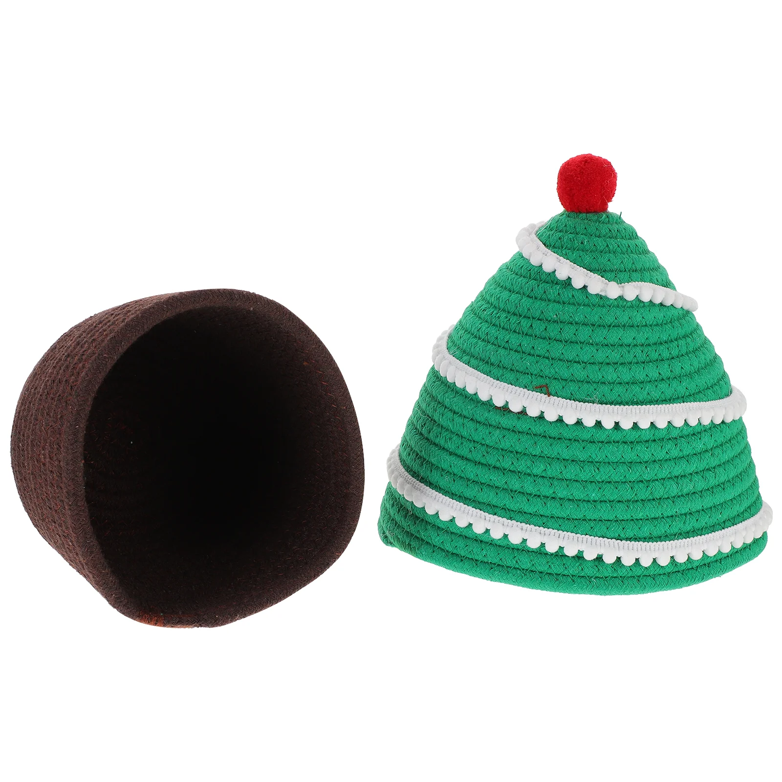Christmas Tree Shape Desktop Weaving Storage Basket Lidded Cosmetic Basket Sundries Basket Storage Container Home Supplies
Christmas Tree Shape Desktop Weaving Storage Basket Lidded Cosmetic Basket Sundries Basket Storage Container Home Supplies