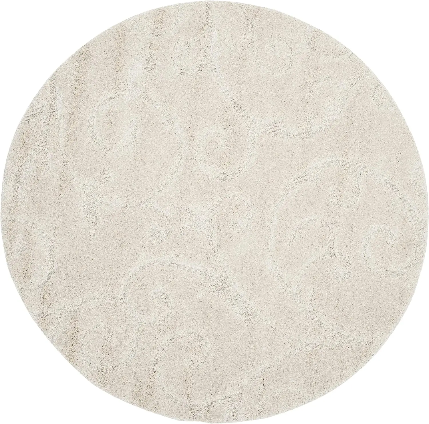 New Florida Shag Коллекционная площадь ковер-5 'круглый, Creme & Creme, дизайн прокрутки, не линяющий и легкий уход, толщина 1,2 дюйма
New Florida Shag Коллекционная площадь ковер-5 'круглый, Creme & Creme, дизайн прокрутки, не линяющий и легкий уход, толщина 1,2 дюйма