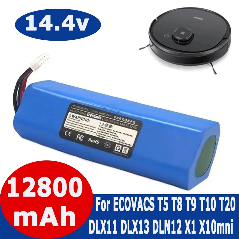 Аккумулятор для робота-пылесоса ecovacs deebot T5 T8 T9 T10 T20 DLX11 DLX13 DLN12 X1 X1omni X1turbo, 14,8 в, 12800 мАч
Аккумулятор для робота-пылесоса ecovacs deebot T5 T8 T9 T10 T20 DLX11 DLX13 DLN12 X1 X1omni X1turbo, 14,8 в, 12800 мАч