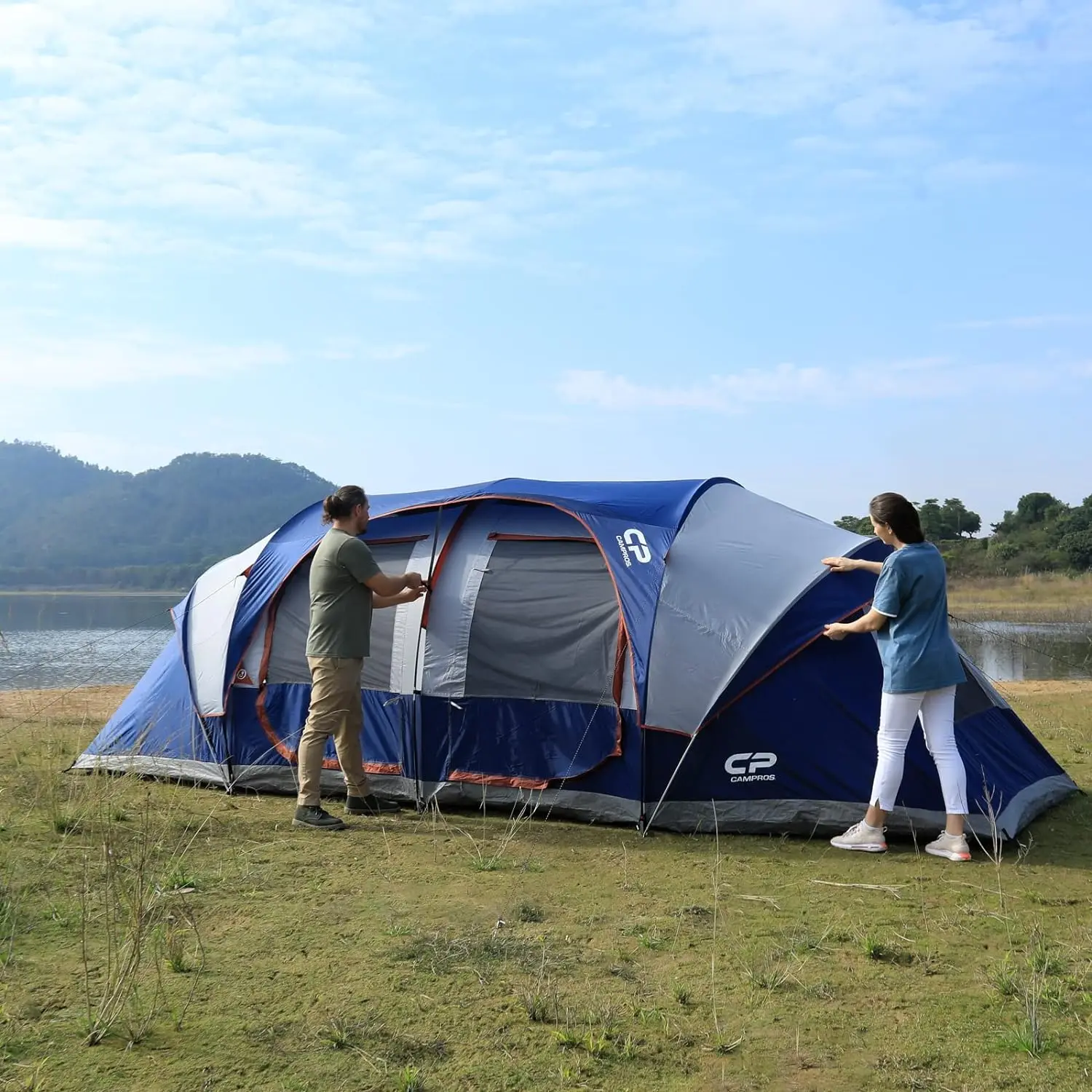 Tent 9/12 Person Camping Tents, 2/3 Room Weather Resistant Family Cabin Tent, 6 Large Mesh Windows, Double Layer
Tent 9/12 Person Camping Tents, 2/3 Room Weather Resistant Family Cabin Tent, 6 Large Mesh Windows, Double Layer
