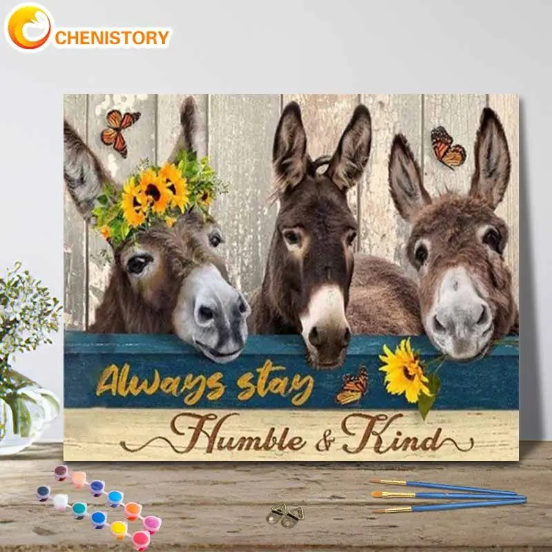 CHENISTORY Paint By Number The Three Donkey Handpainted Art Drawing On Canvas Diy Pictures By Numbers Animal Kits Home Decor
CHENISTORY Paint By Number The Three Donkey Handpainted Art Drawing On Canvas Diy Pictures By Numbers Animal Kits Home Decor
