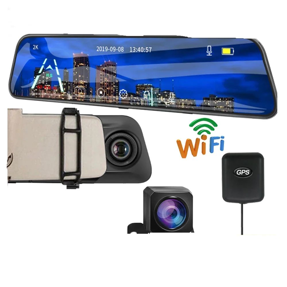 2.5K Car DVR 12 Inch Touch IPS RearView Mirror Dual Lens Dashcam Car Camera Video Recorder
2.5K Car DVR 12 Inch Touch IPS RearView Mirror Dual Lens Dashcam Car Camera Video Recorder