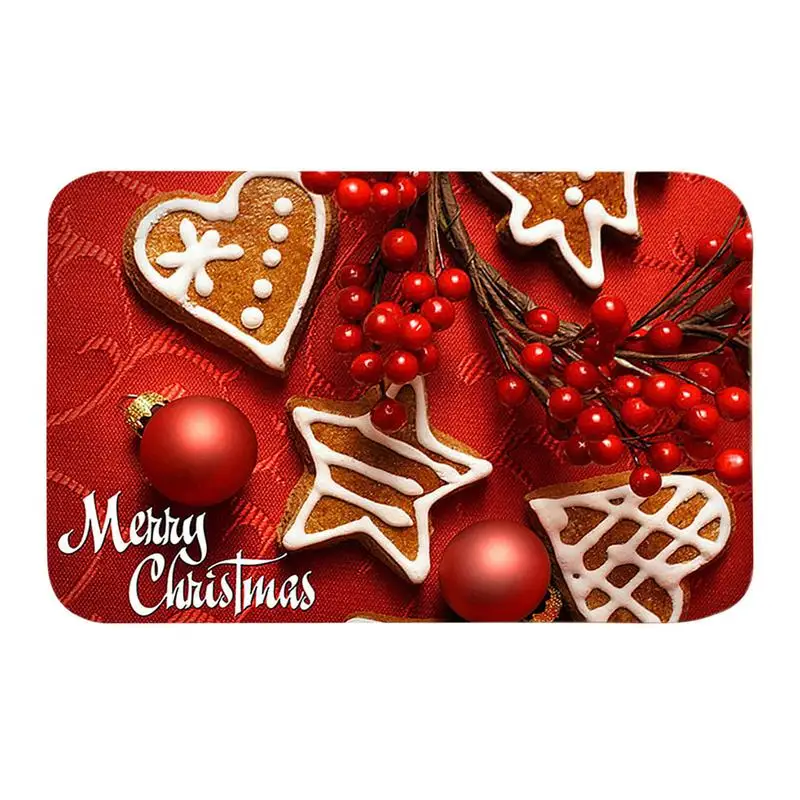 

Christmas Door Mat | 40x60cm/16x24inches Red Merry Christmas Mat | Non-Slip Waterproof Christmas Rug Party Decorating Supplies