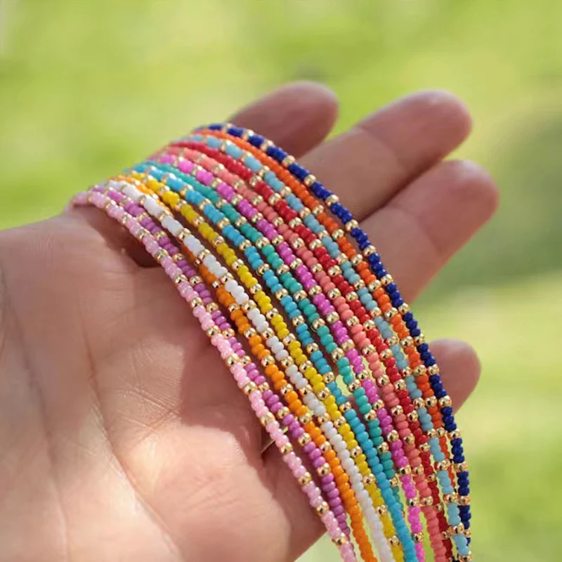 Various Colors Rice Beads Short Necklaces Simple Plain korean fashion Clavicle Bone Chain Travel Vacation Everyday Accessories
Various Colors Rice Beads Short Necklaces Simple Plain korean fashion Clavicle Bone Chain Travel Vacation Everyday Accessories