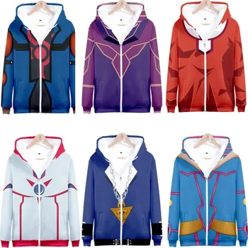 Tapete de Jogo YuGiOh OCG Salamangreat: O Companheiro Essencial para Duelos Envolventes 8 Anime Duel Monsters Yu-Gi-Oh 3D Print Zip Up Women/Men Hoodie Sweatshirt Mutou Yugi Muto Seto Kaiba Cosplay Zipper Hooded Jacket