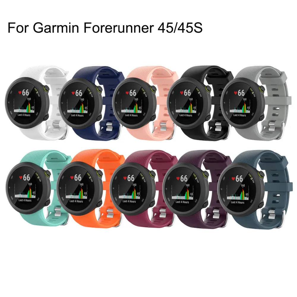 Силиконовый умный ремешок для наручных часов Garmin Forerunner45, спортивный браслет с инструментом для Garmin Forerunner45s, аксессуары для браслета
Силиконовый умный ремешок для наручных часов Garmin Forerunner45, спортивный браслет с инструментом для Garmin Forerunner45s, аксессуары для браслета