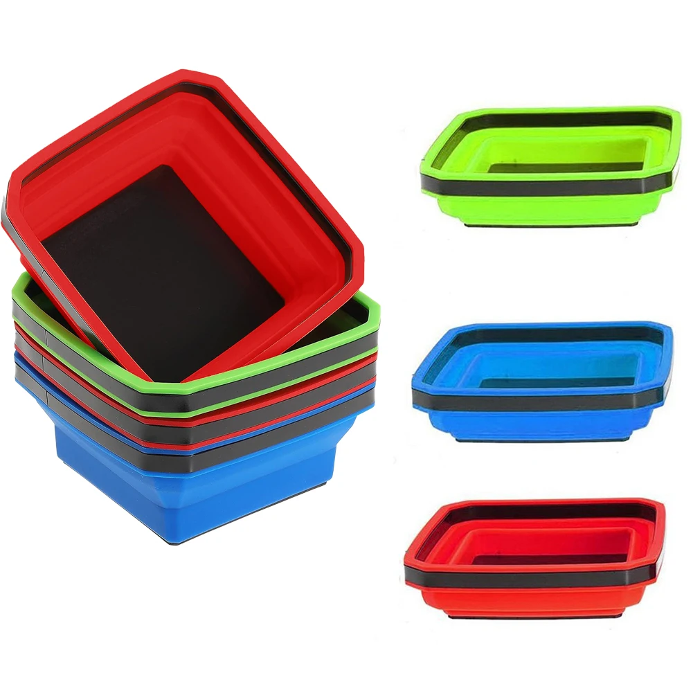 3pcs 4.5 Inch Collapsible Magnetic Screw Tray Silicone Screw Bowl Tool Storage Box Plumber Carpenters Tool Organizer Tray
3pcs 4.5 Inch Collapsible Magnetic Screw Tray Silicone Screw Bowl Tool Storage Box Plumber Carpenters Tool Organizer Tray