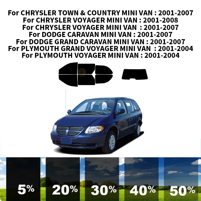 Precut nanoceramics car UV Window Tint Kit Automotive Window Film For DODGE CARAVAN MINI VAN 2001-2007
Precut nanoceramics car UV Window Tint Kit Automotive Window Film For DODGE CARAVAN MINI VAN 2001-2007