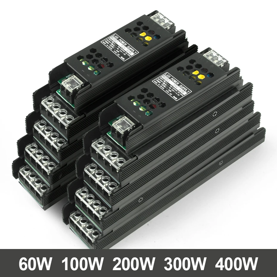 

DC12V 24V Switching Power Supply AC220V Mute Voltage Converter Transformers 60W 100W 200W 300W 400W LED Light Driver