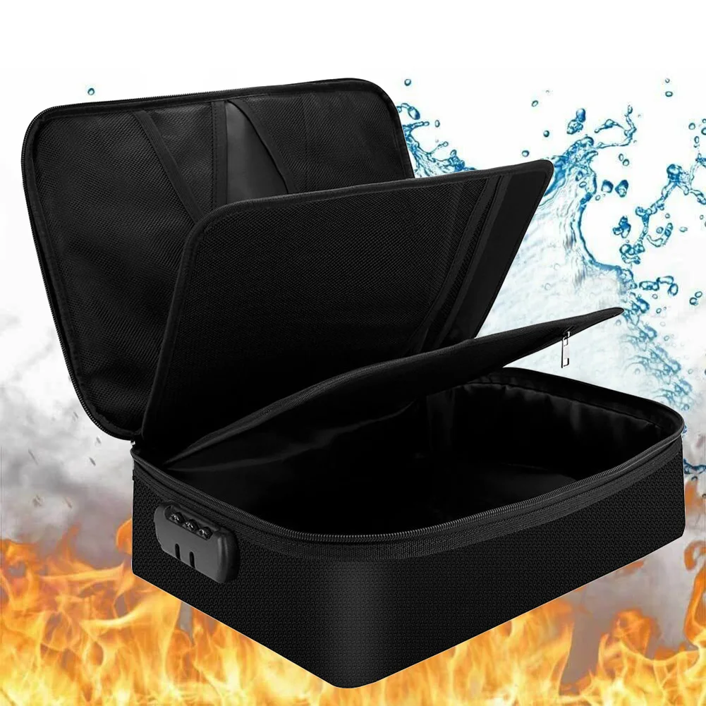 Fireproof Document Bag With Lock Closure Fire & Water Resistant Money Bag Storage Pouch Organizer Case Safe Bag
Fireproof Document Bag With Lock Closure Fire & Water Resistant Money Bag Storage Pouch Organizer Case Safe Bag