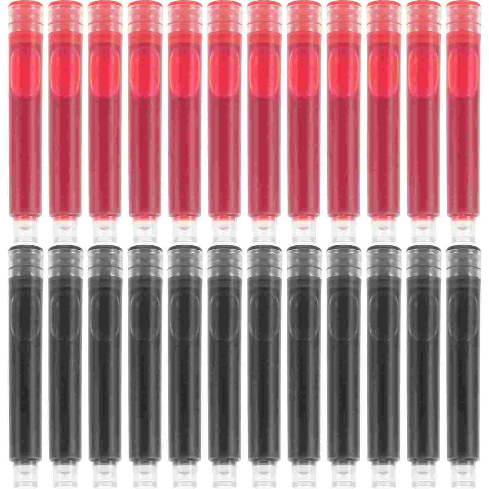 

100 Pcs Student Pen Red Fountain Ink Pens Refills Replaceable Black Sac Supplies Office