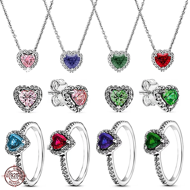 New 925 sterling silver classic heart-shaped zircon ring necklace earrings fit original and charming women's jewelry gifts
New 925 sterling silver classic heart-shaped zircon ring necklace earrings fit original and charming women's jewelry gifts