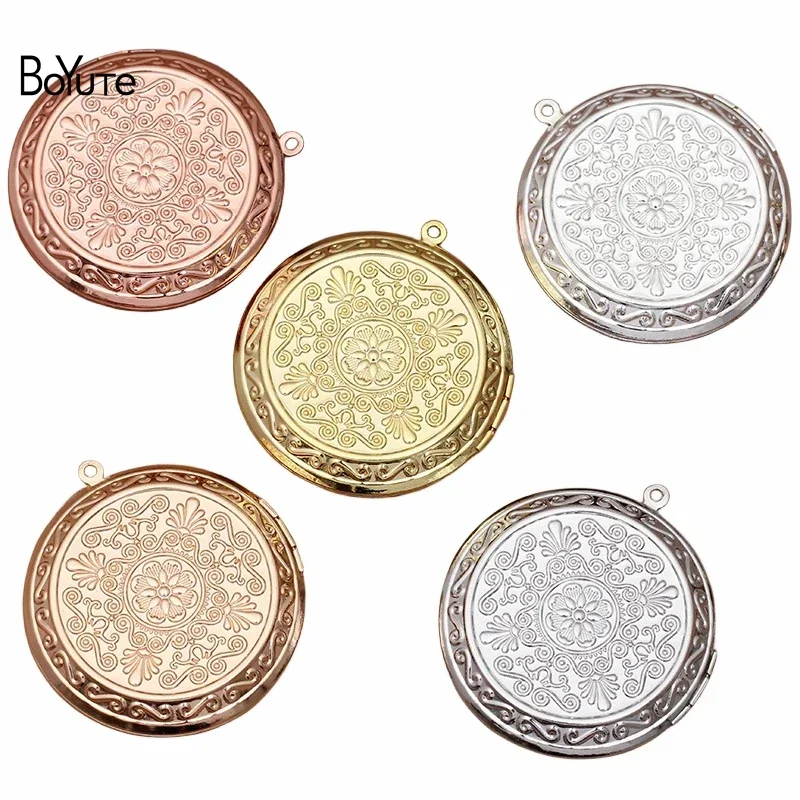 

BoYuTe (5 Pieces/Lot) 40MM Round Shaped Metal Brass Floating Photo Memory Locket Factory Direct Sale Locket Pendant