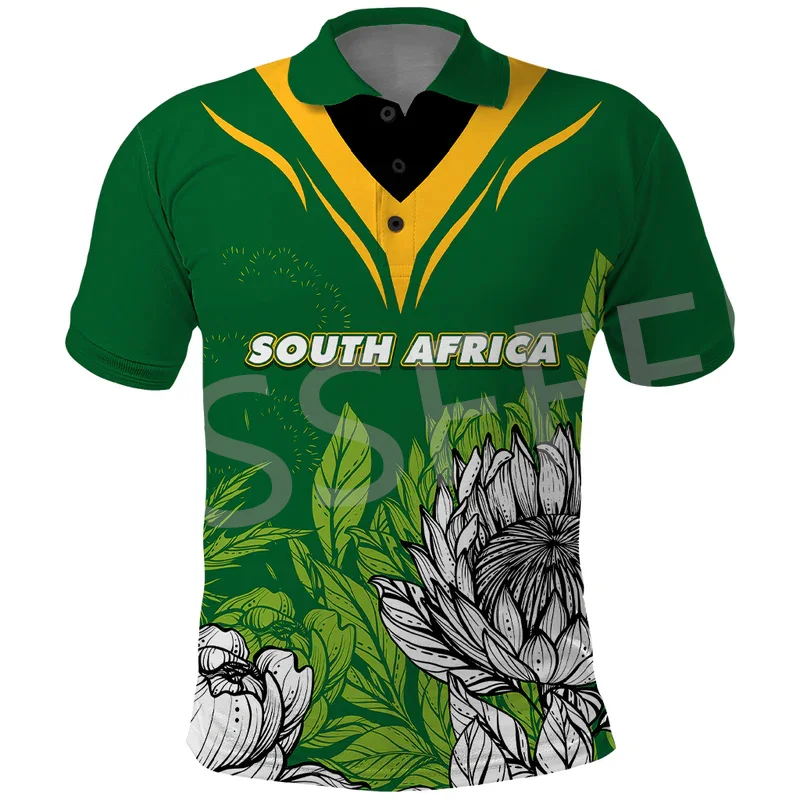 Custom Name Africa Country South Africa Flowers Flag Retro Tattoo 3DPrint Summer Casual Polo Shirts Short Sleeves Streetwear X1
Custom Name Africa Country South Africa Flowers Flag Retro Tattoo 3DPrint Summer Casual Polo Shirts Short Sleeves Streetwear X1