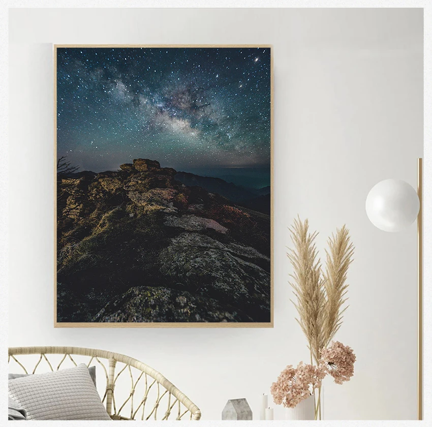 

Painting Nordic Posters And Prints Wall Pictures For Living Room Decor Mountain River Forest Bridge Landscape Wall Art Canvas